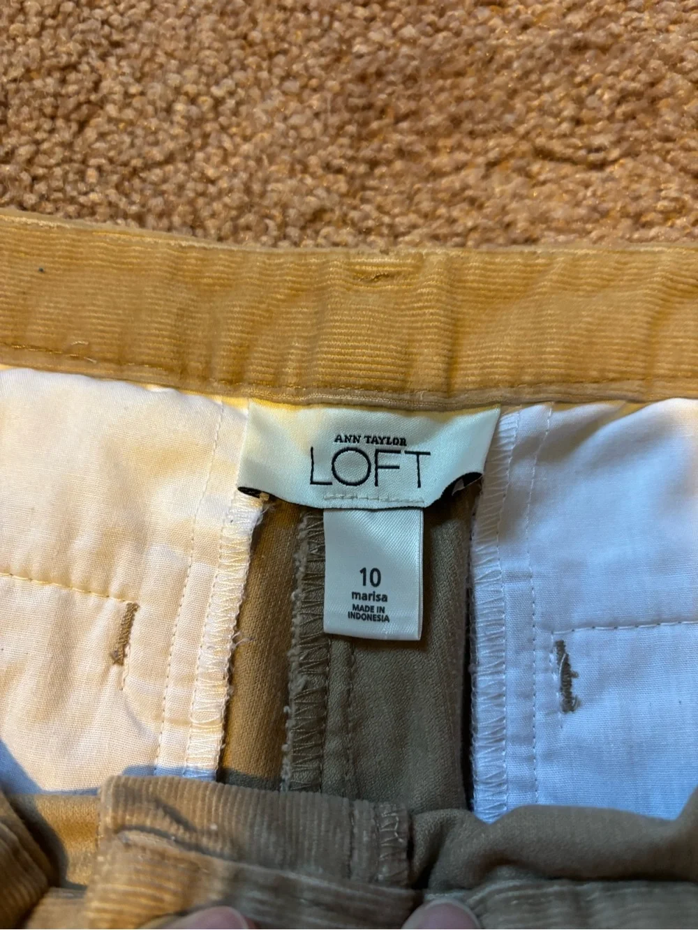 Classic Marisa style Tan Corduroy Pants